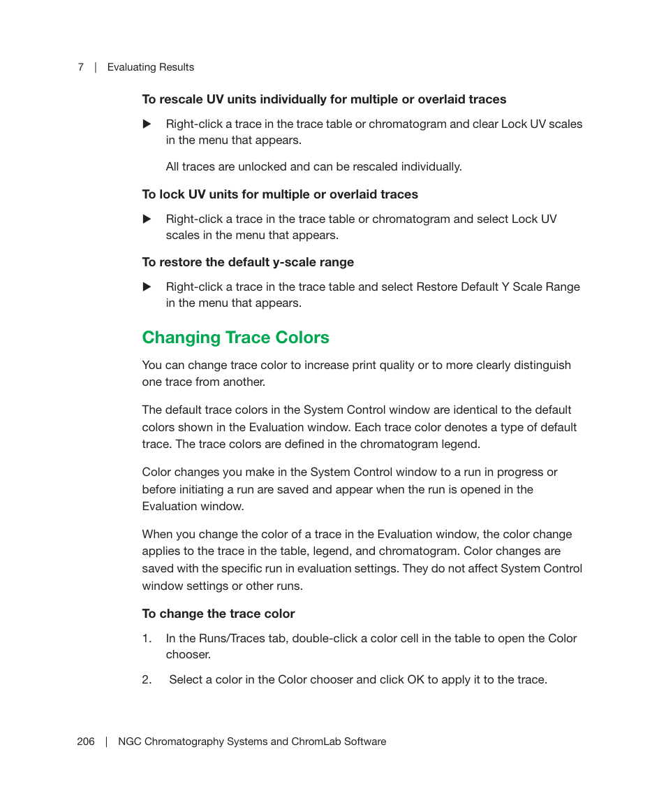 Changing trace colors, A trace. see | Bio-Rad ChromLab™ Software User Manual | Page 208 / 300