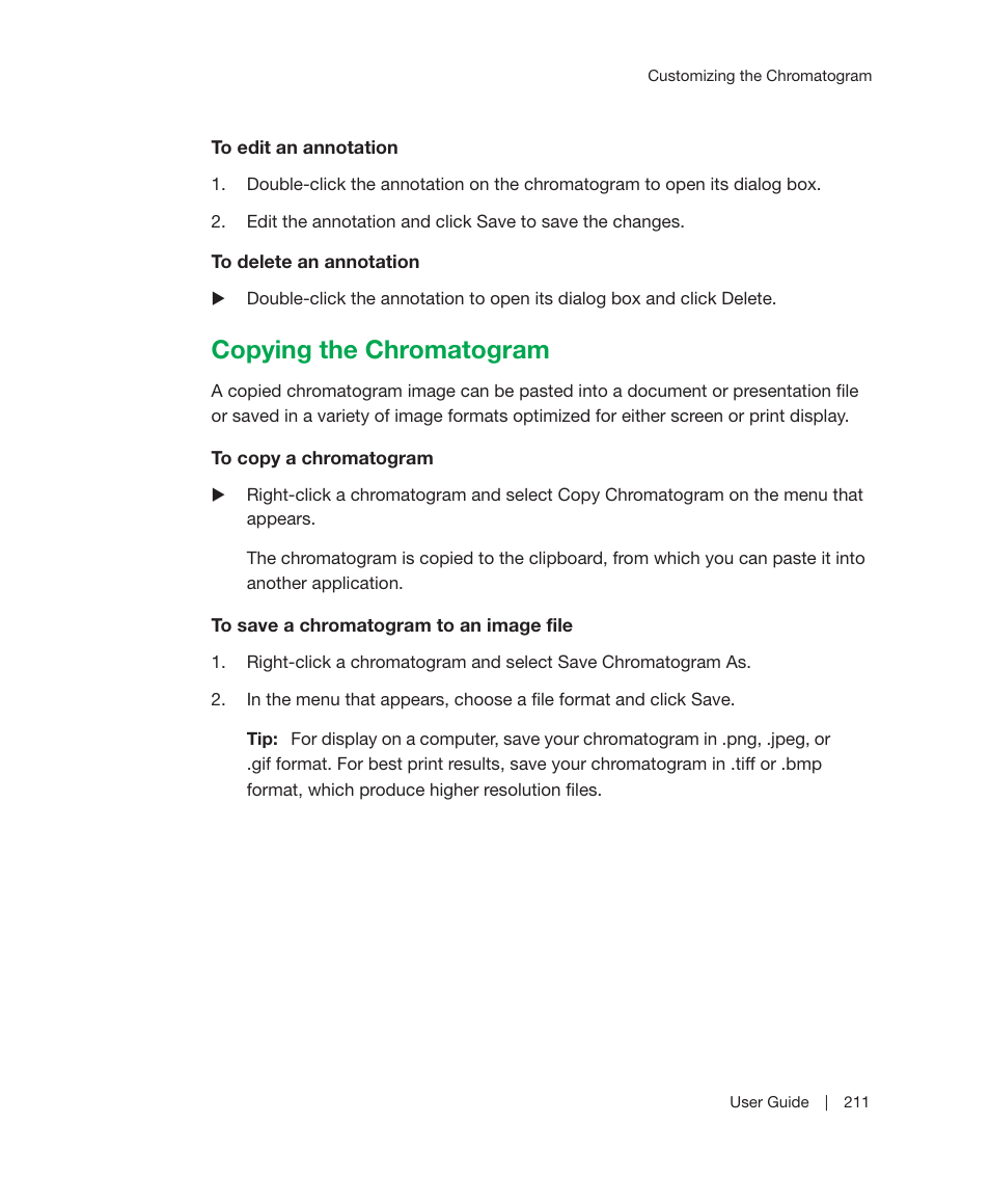 Copying the chromatogram | Bio-Rad ChromLab™ Software User Manual | Page 213 / 300