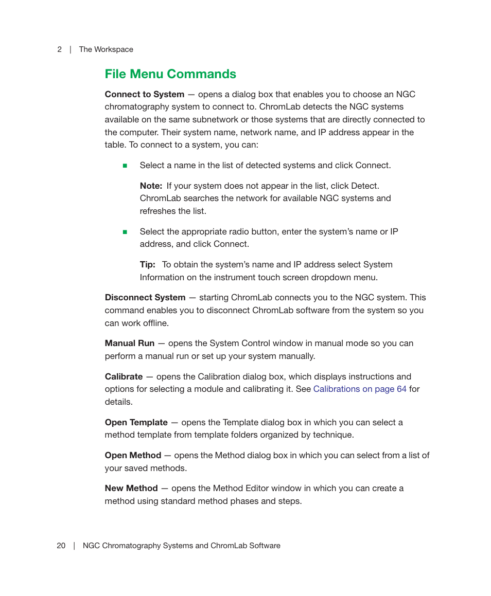 File menu commands | Bio-Rad ChromLab™ Software User Manual | Page 22 / 300