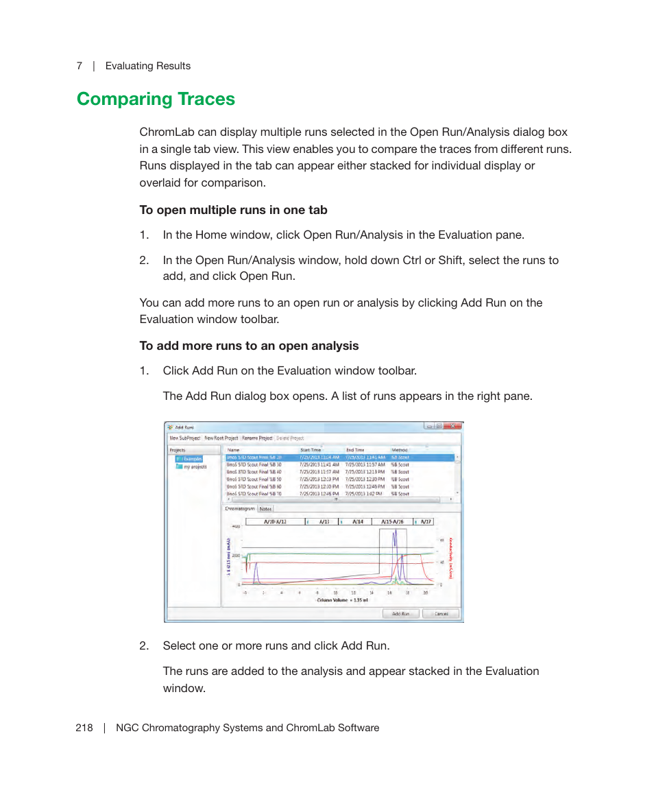 Comparing traces | Bio-Rad ChromLab™ Software User Manual | Page 220 / 300