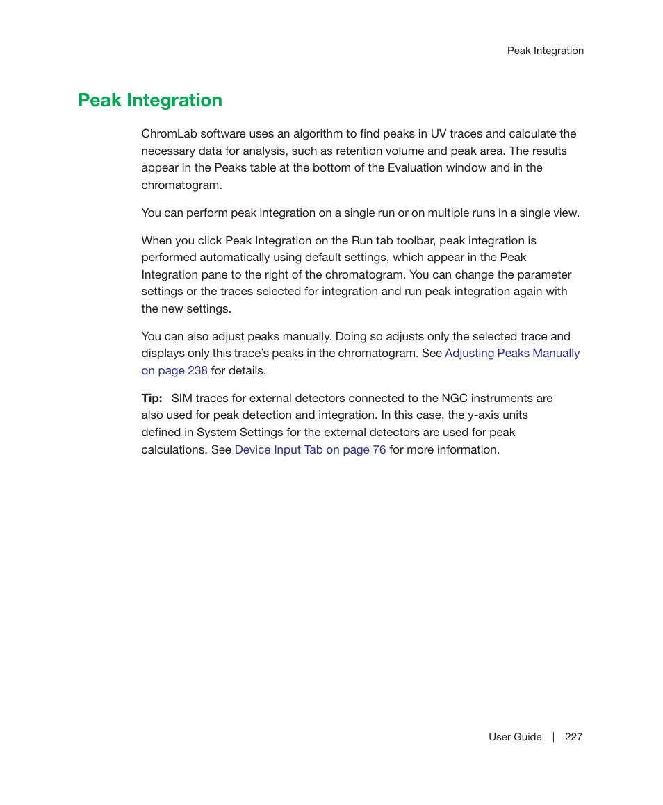 Peak integration | Bio-Rad ChromLab™ Software User Manual | Page 229 / 300