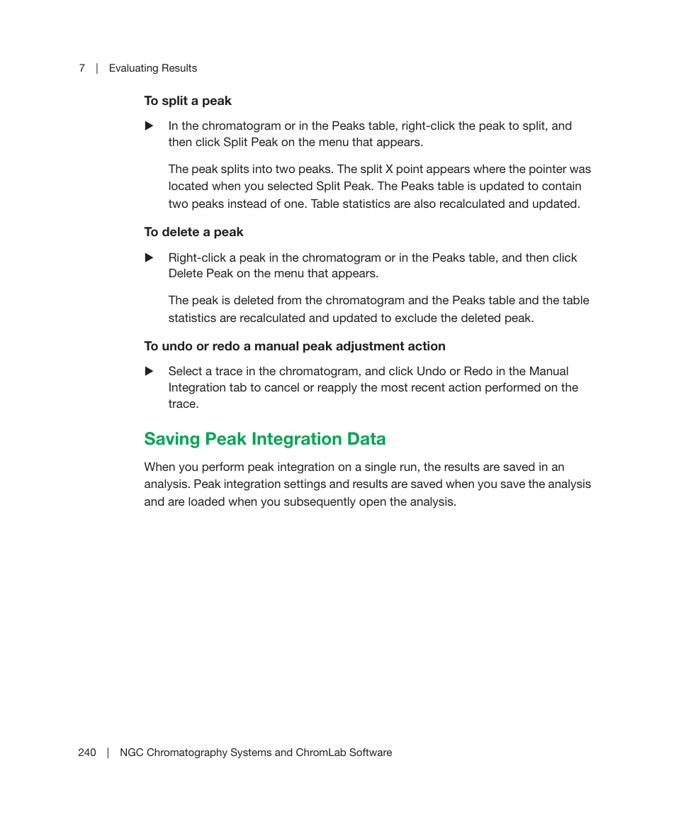 Saving peak integration data | Bio-Rad ChromLab™ Software User Manual | Page 242 / 300