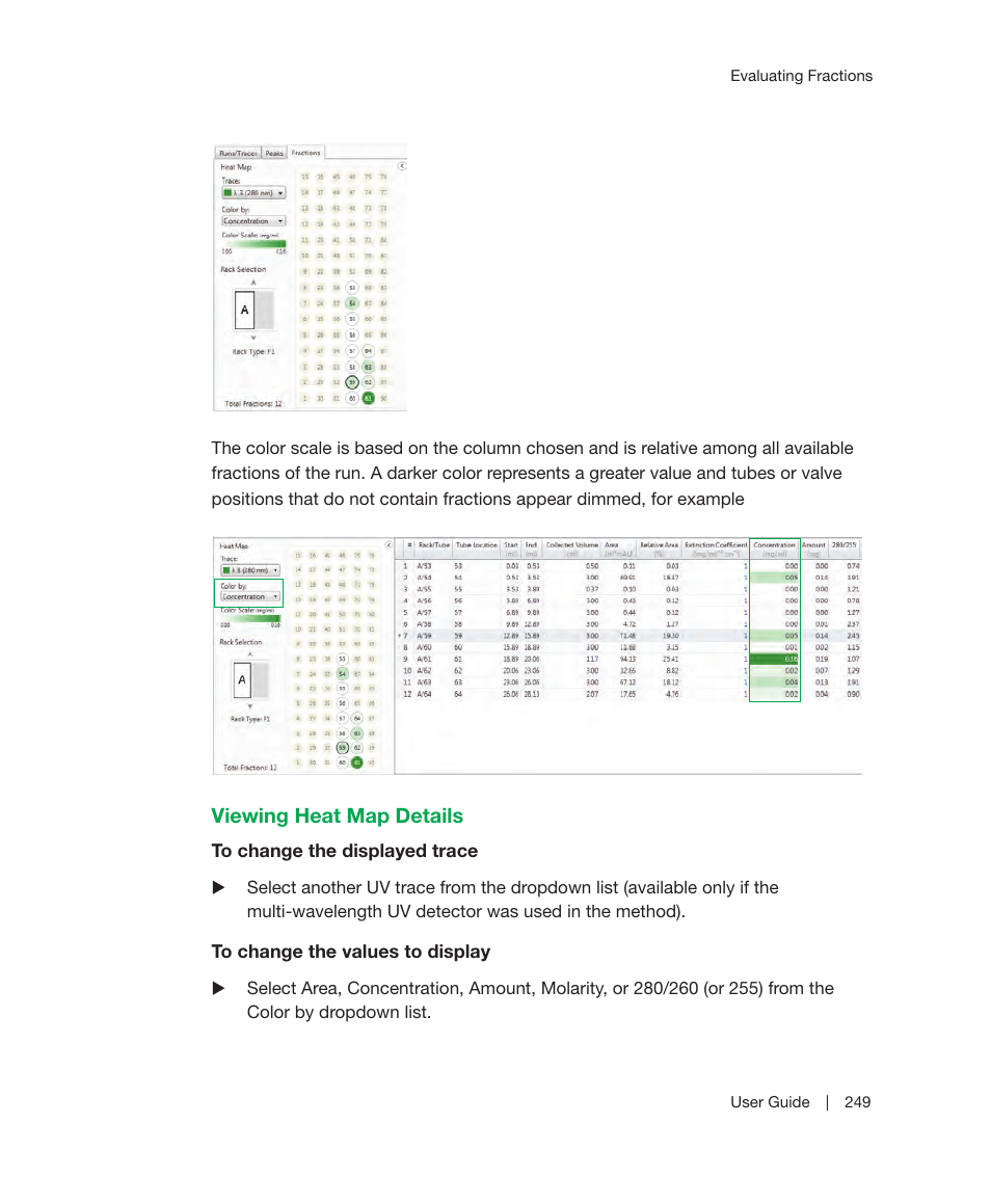 Viewing heat map details | Bio-Rad ChromLab™ Software User Manual | Page 251 / 300