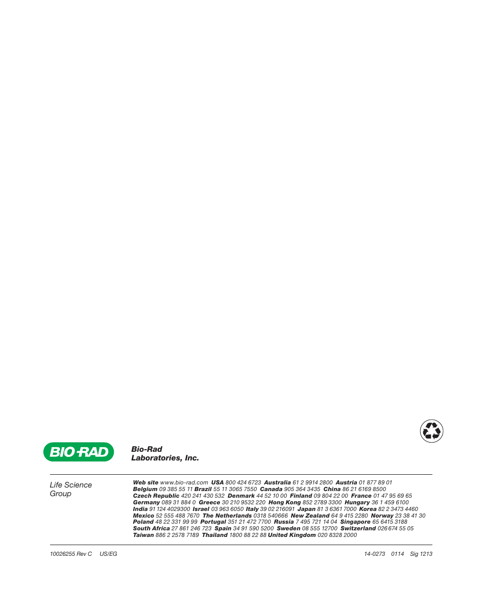 Bio-Rad ChromLab™ Software User Manual | Page 300 / 300