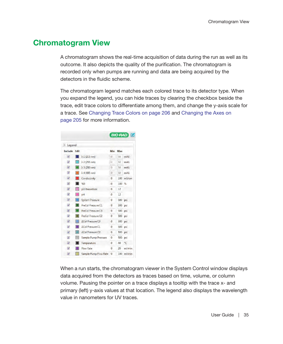 Chromatogram view | Bio-Rad ChromLab™ Software User Manual | Page 37 / 300