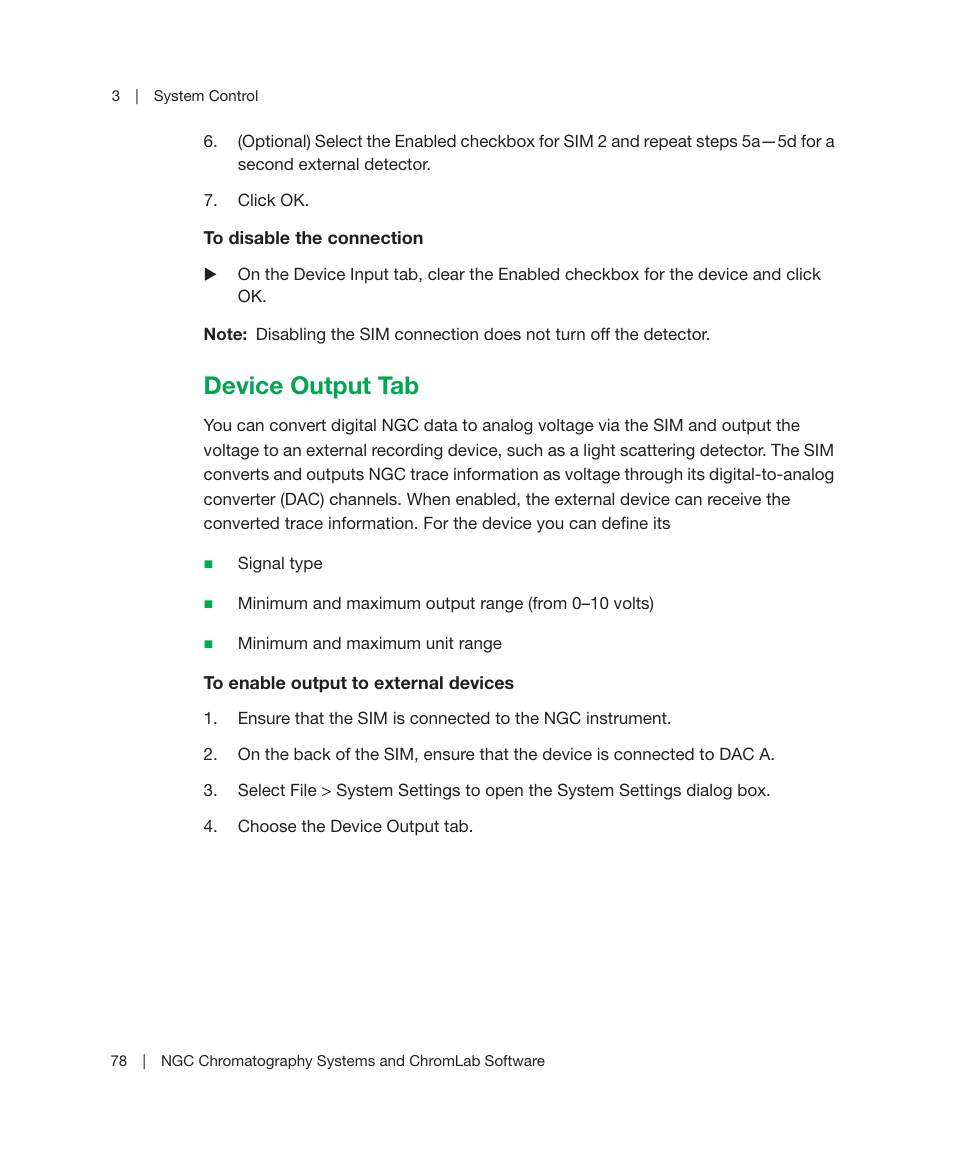 Device output tab | Bio-Rad ChromLab™ Software User Manual | Page 80 / 300