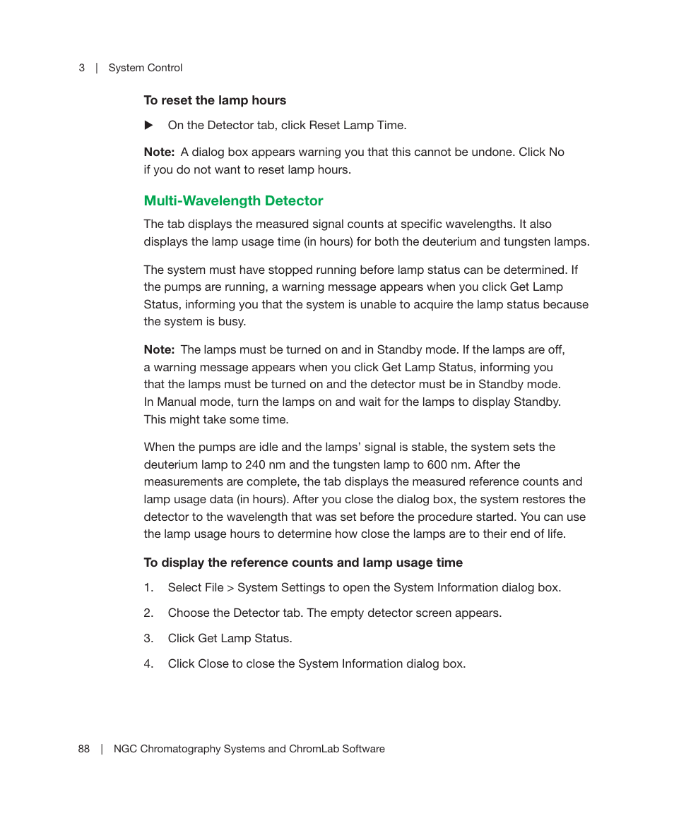 Multi-wavelength detector | Bio-Rad ChromLab™ Software User Manual | Page 90 / 300