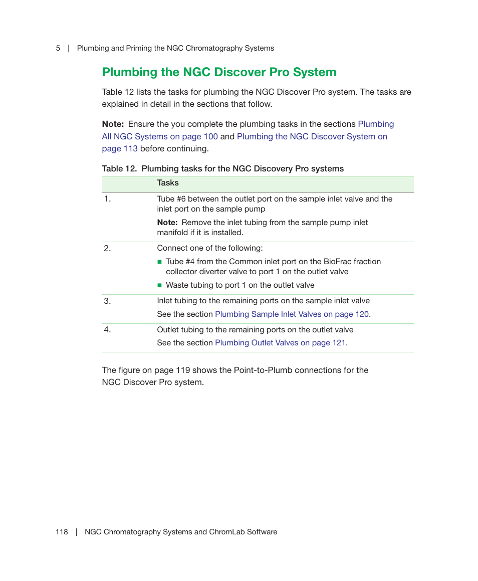 Plumbing the ngc discover pro system | Bio-Rad ChromLab™ Software User Manual | Page 120 / 178