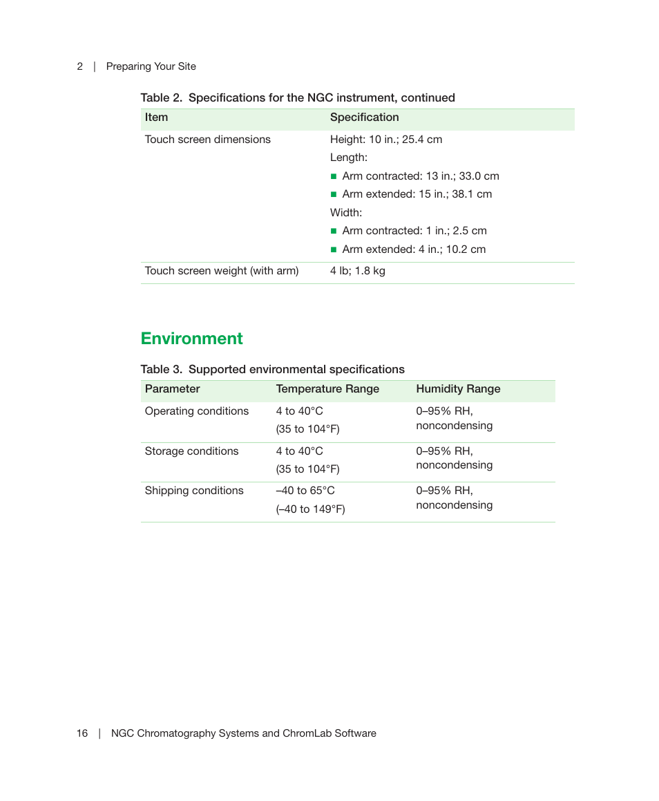 Environment | Bio-Rad ChromLab™ Software User Manual | Page 18 / 178