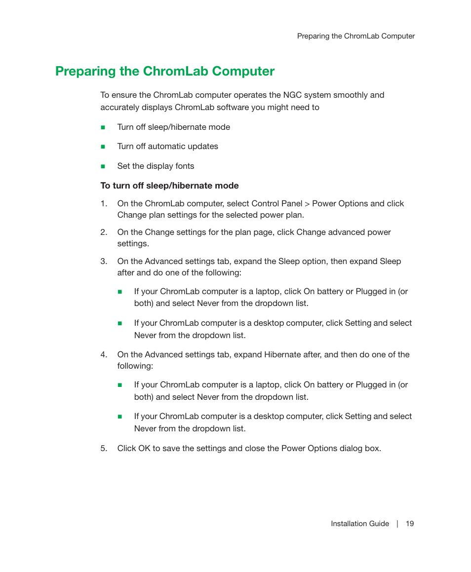 Preparing the chromlab computer | Bio-Rad ChromLab™ Software User Manual | Page 21 / 178