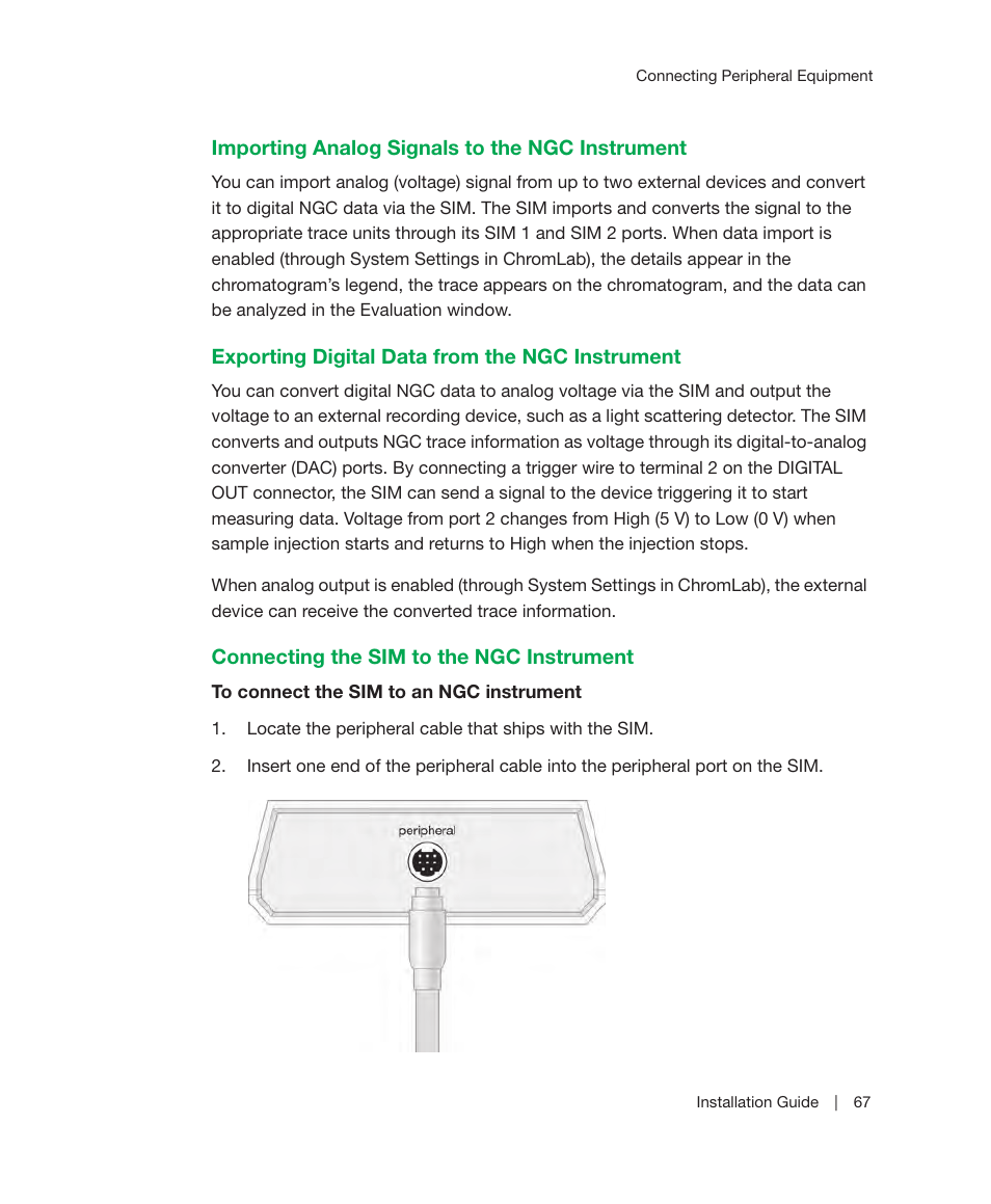Connecting the sim to the ngc instrument | Bio-Rad ChromLab™ Software User Manual | Page 69 / 178