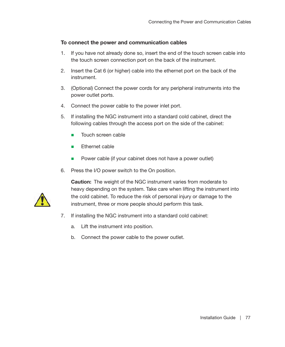 Complete the steps in the section, To connect the power and communication | Bio-Rad ChromLab™ Software User Manual | Page 79 / 178