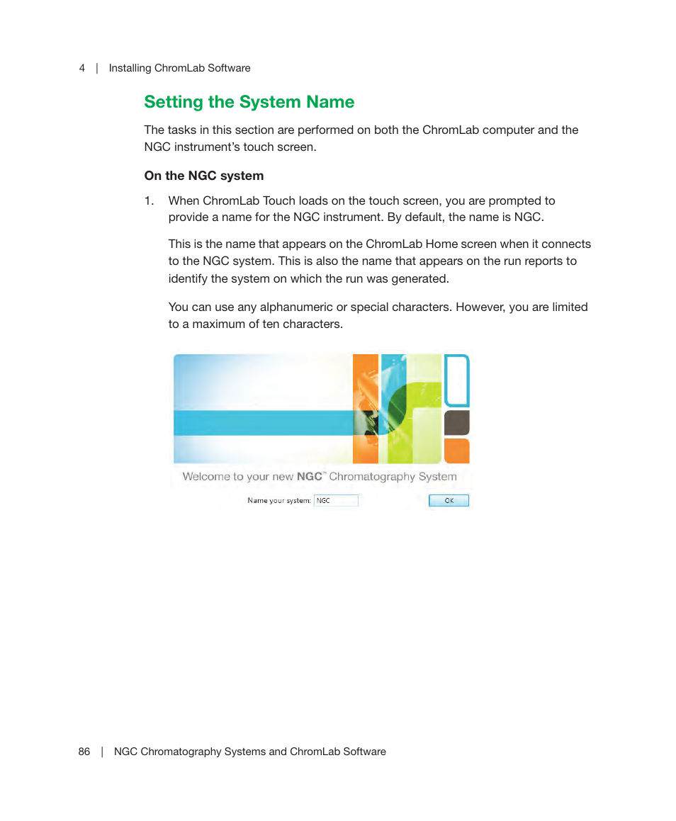 Setting the system name | Bio-Rad ChromLab™ Software User Manual | Page 88 / 178