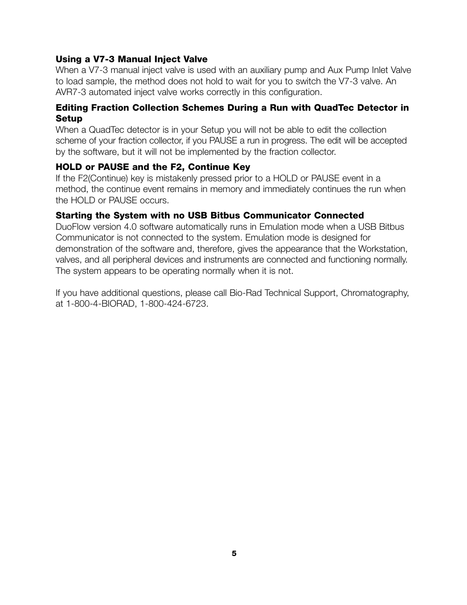 Bio-Rad BioLogic DuoFlow Pathfinder 80 System DuoFlow Chromatography System Version 4.0 Software New Features User Manual | Page 6 / 7