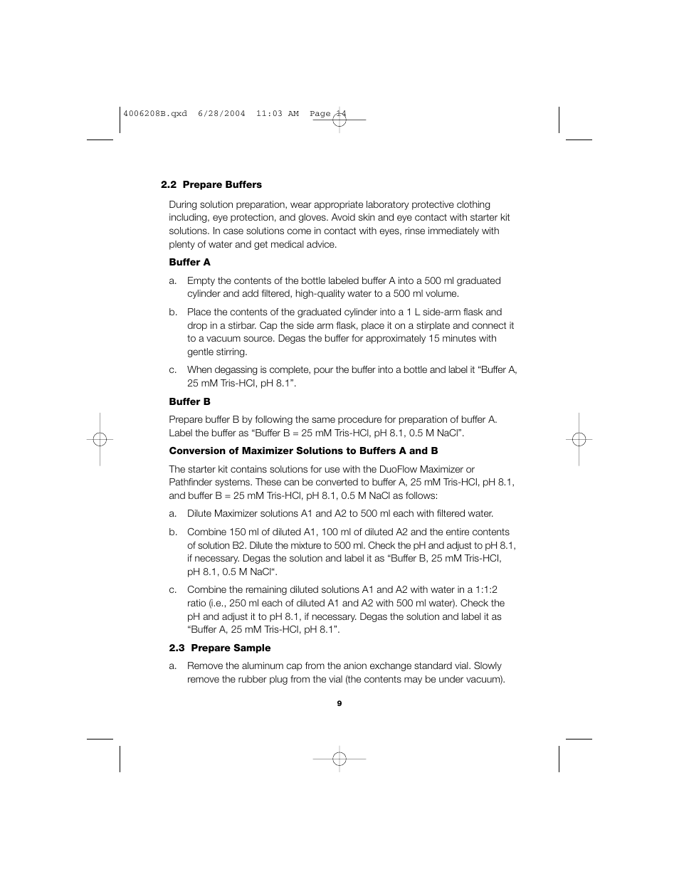 Bio-Rad BioLogic DuoFlow Pathfinder 80 System DuoFlow Chromatography System Starter Kit User Manual | Page 12 / 40