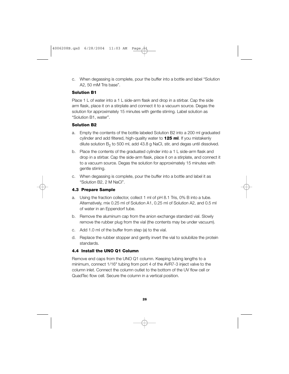 Bio-Rad BioLogic DuoFlow Pathfinder 80 System DuoFlow Chromatography System Starter Kit User Manual | Page 29 / 40