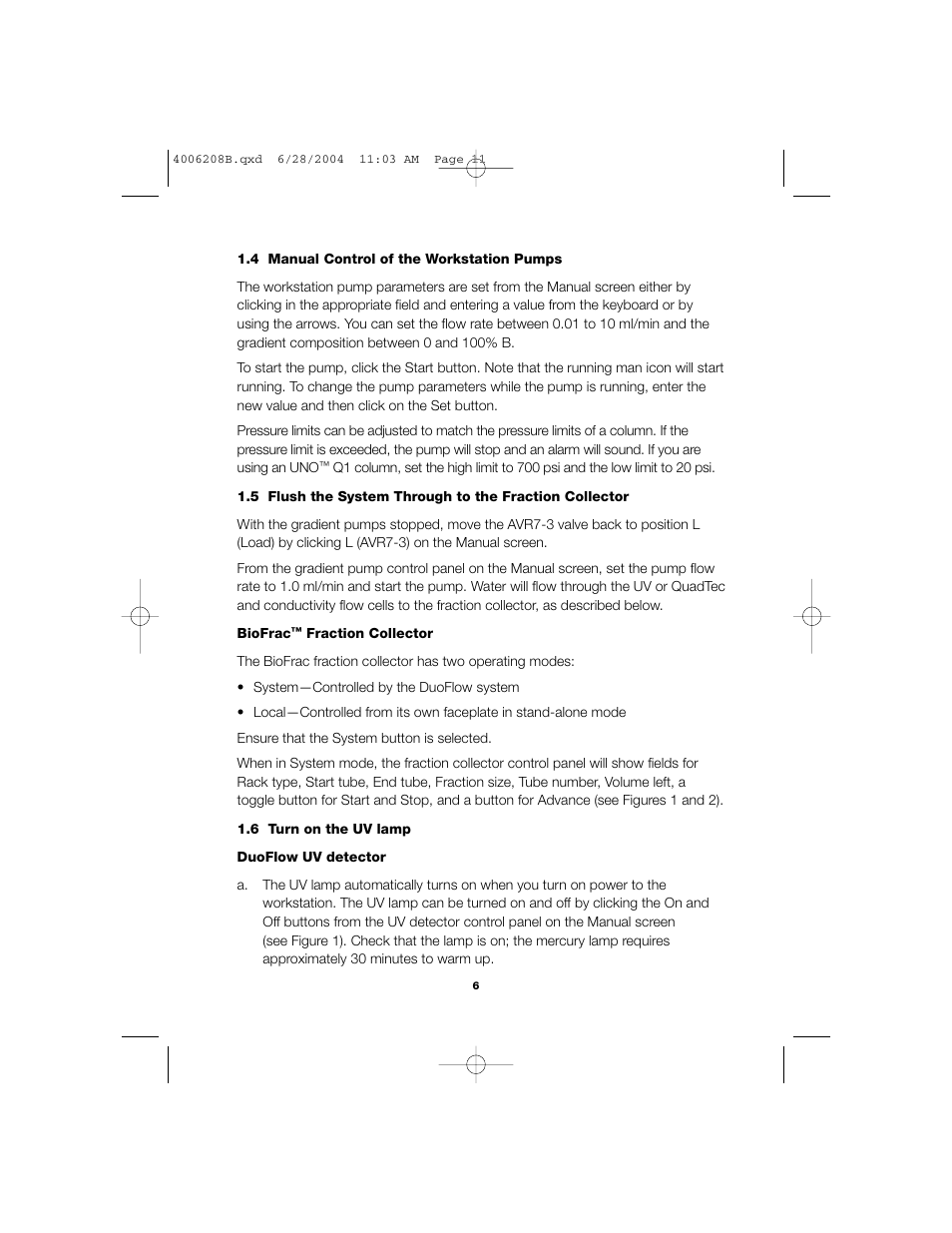 Bio-Rad BioLogic DuoFlow Pathfinder 80 System DuoFlow Chromatography System Starter Kit User Manual | Page 9 / 40