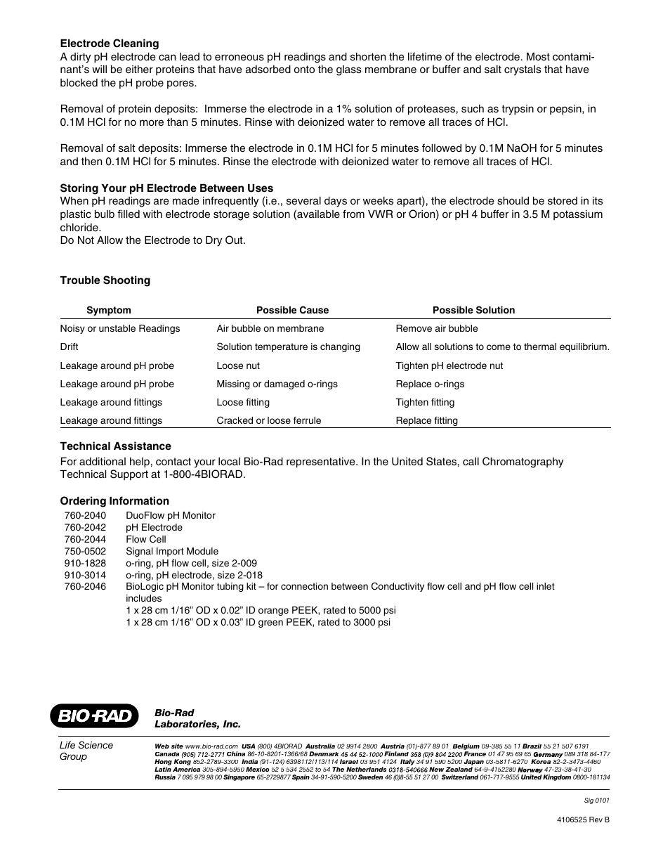 Bio-Rad BioLogic DuoFlow™ pH Monitor User Manual | Page 4 / 4