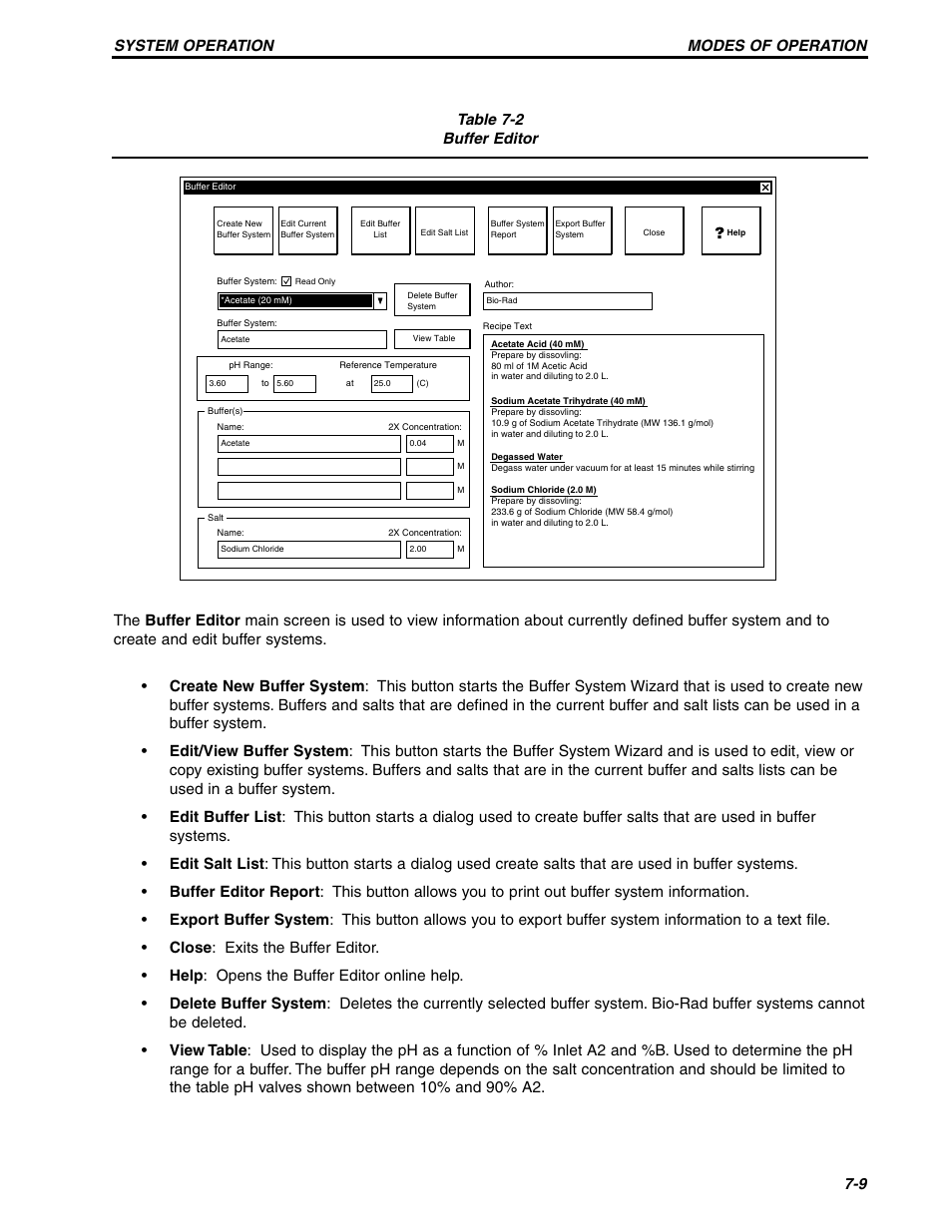Modes of operation system operation 7-9 | Bio-Rad BioLogic Signal Import Module (SIM) User Manual | Page 138 / 239