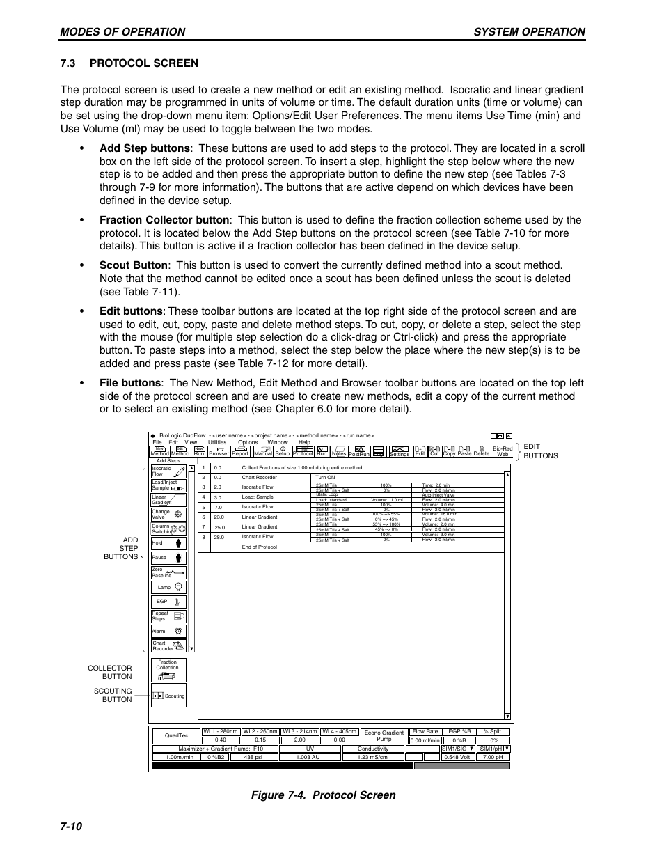 Modes of operation system operation 7-10 | Bio-Rad BioLogic Signal Import Module (SIM) User Manual | Page 139 / 239