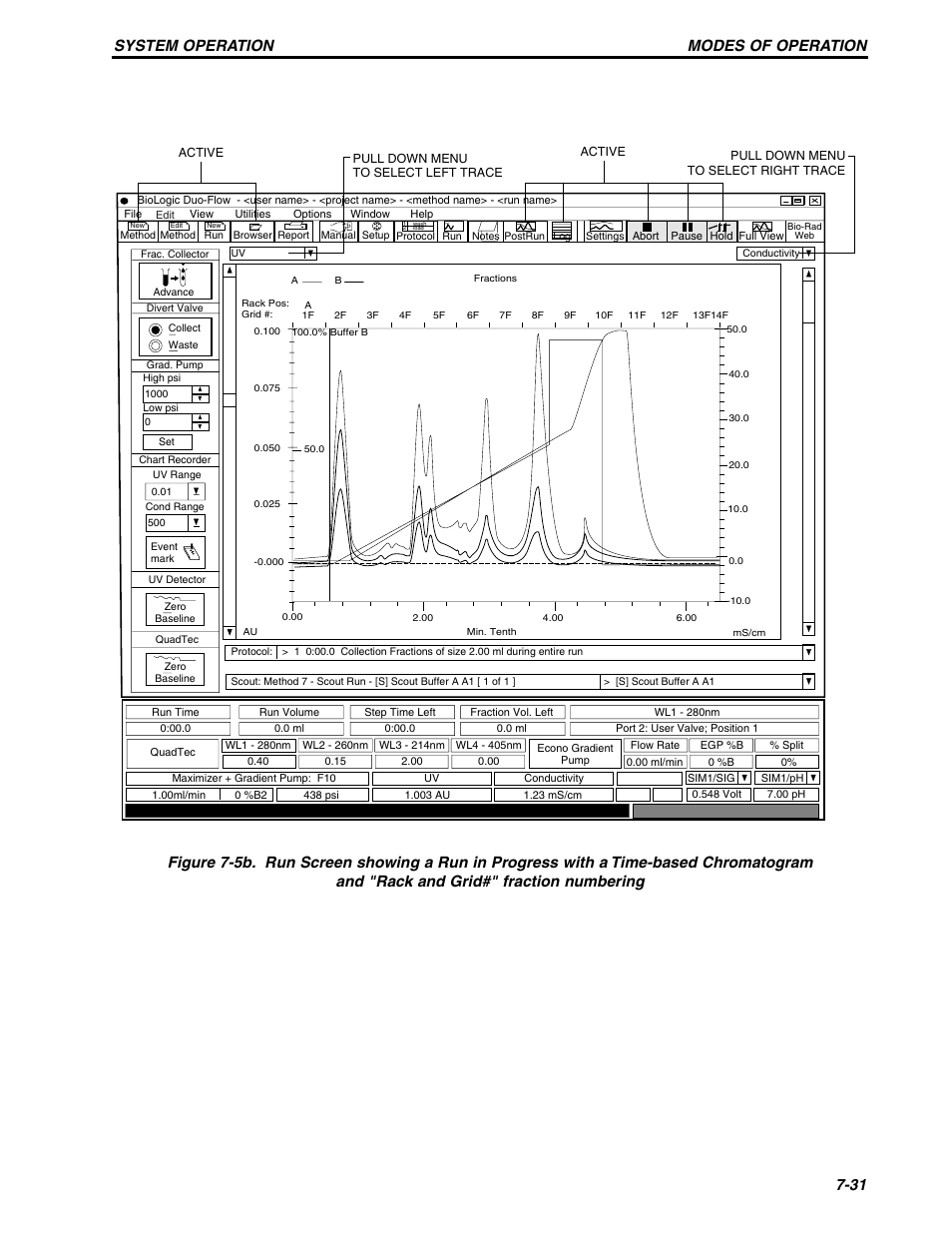 Modes of operation system operation 7-31 | Bio-Rad BioLogic Signal Import Module (SIM) User Manual | Page 160 / 239