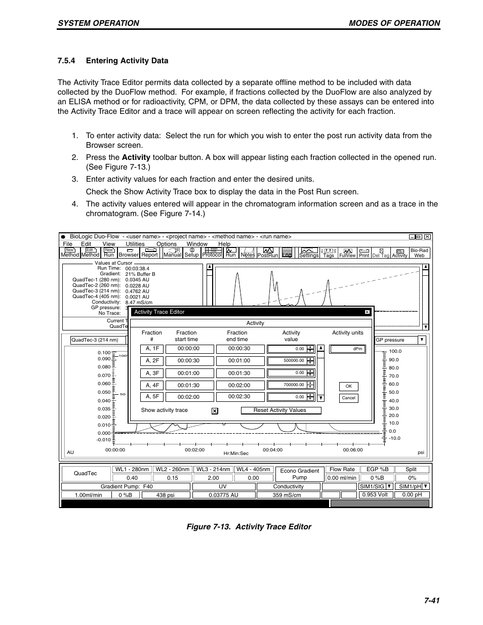 Modes of operation system operation 7-41 | Bio-Rad BioLogic Signal Import Module (SIM) User Manual | Page 170 / 239