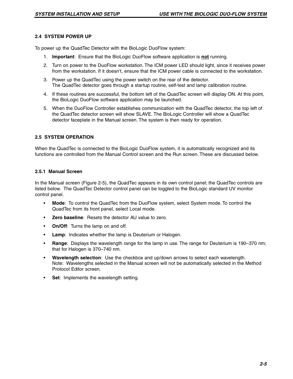 Bio-Rad BioLogic QuadTec™ Detector and Components User Manual | Page 16 / 58