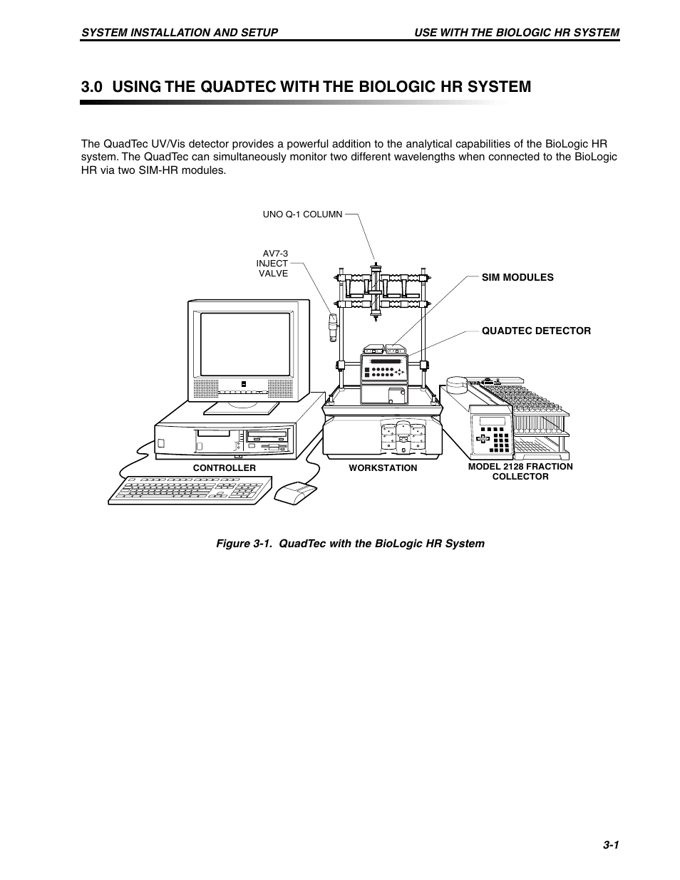 0 using the quadtec with the biologic hr system | Bio-Rad BioLogic QuadTec™ Detector and Components User Manual | Page 22 / 58