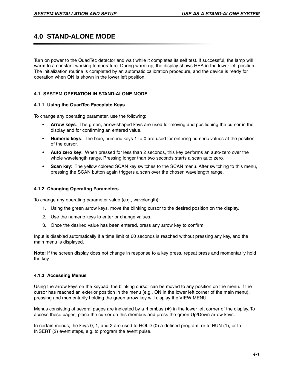 0 stand-alone mode | Bio-Rad BioLogic QuadTec™ Detector and Components User Manual | Page 28 / 58