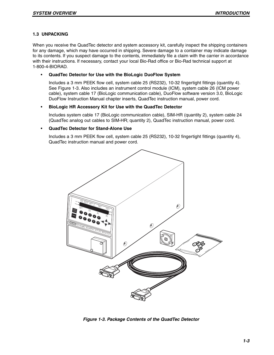 Bio-Rad BioLogic QuadTec™ Detector and Components User Manual | Page 8 / 58