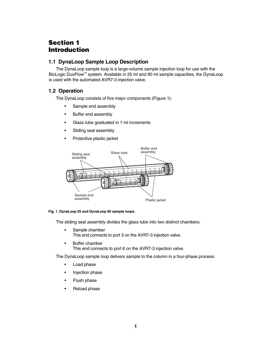 1 dynaloop sample loop description, 2 operation | Bio-Rad BioLogic Sample Loading Loops User Manual | Page 5 / 20