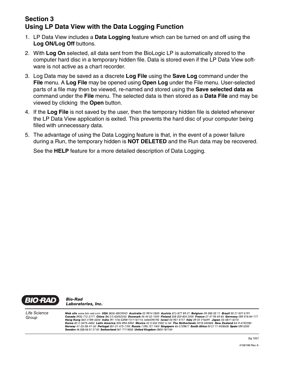 Bio-Rad LP Data View Software for BioLogic LP System User Manual | Page 4 / 4