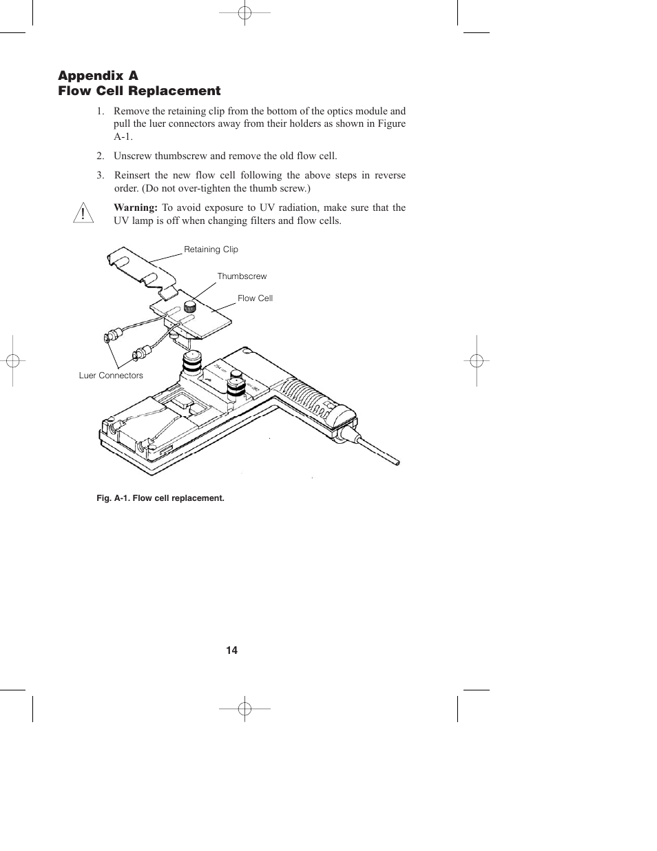 Appendix a flow cell replacement | Bio-Rad Model EM-1 Econo™ UV Monitor User Manual | Page 17 / 23