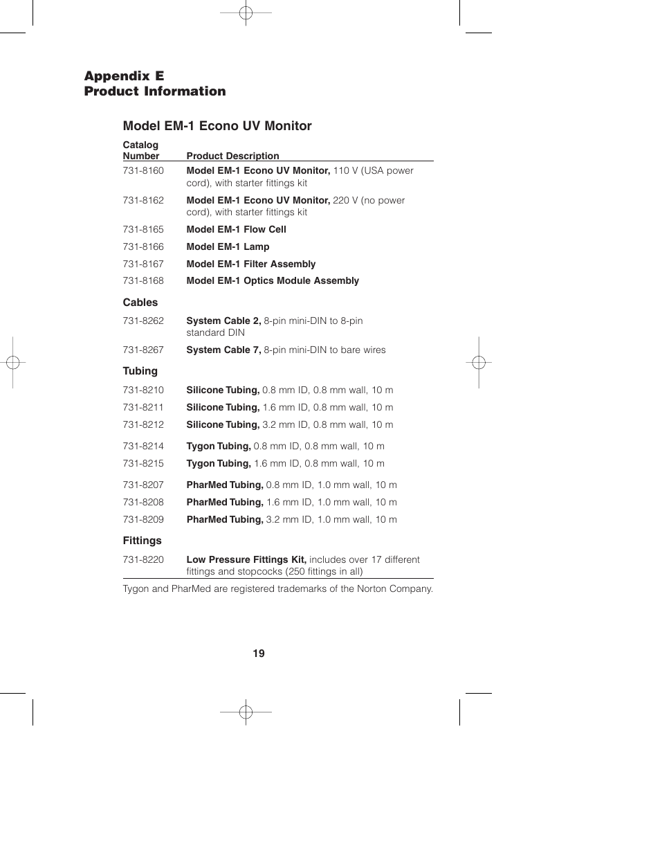 Bio-Rad Model EM-1 Econo™ UV Monitor User Manual | Page 22 / 23