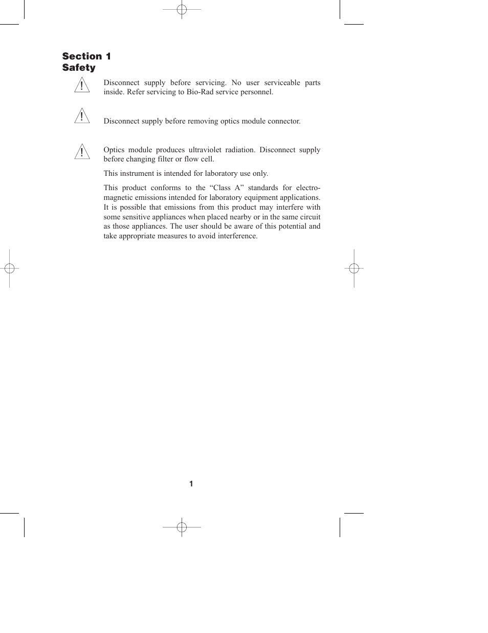 Bio-Rad Model EM-1 Econo™ UV Monitor User Manual | Page 4 / 23