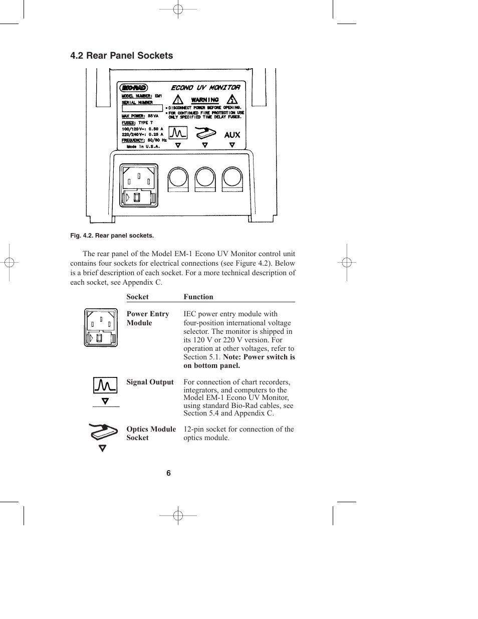 Bio-Rad Model EM-1 Econo™ UV Monitor User Manual | Page 9 / 23