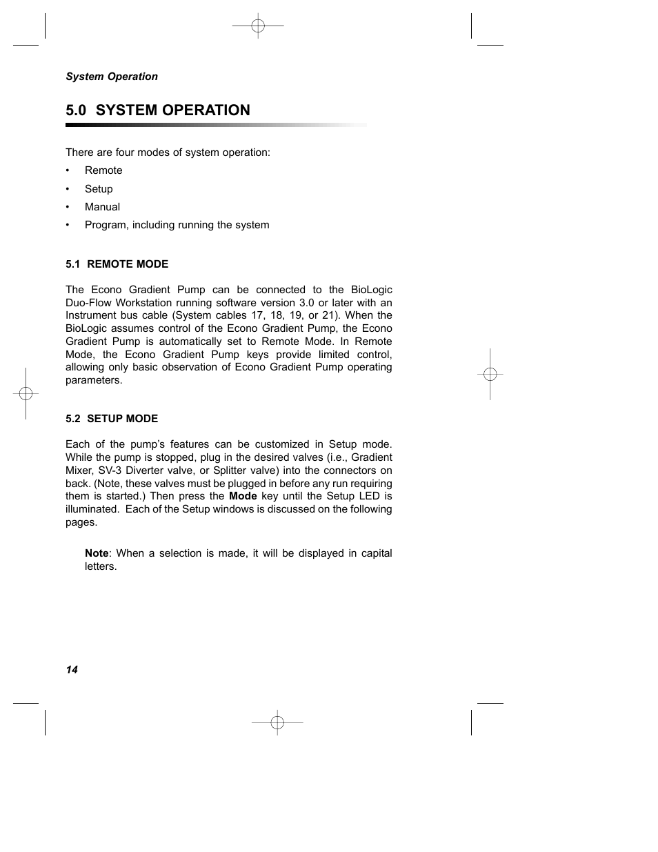 0 system operation | Bio-Rad Econo Gradient Pump Kits User Manual | Page 18 / 51