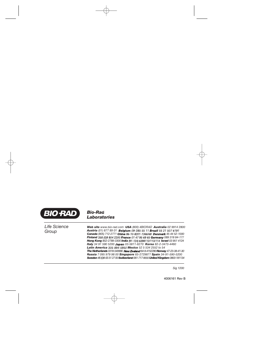 Life science group, Bio-rad laboratories | Bio-Rad Econo Gradient Pump Kits User Manual | Page 51 / 51