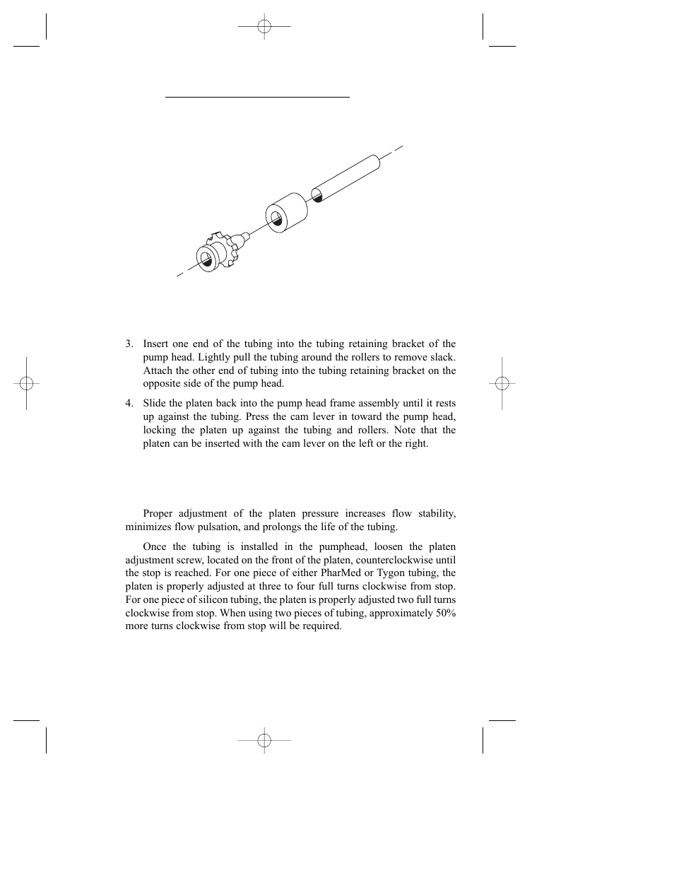 3 platen adjustment | Bio-Rad Model EP-1 Econo Pump User Manual | Page 13 / 27