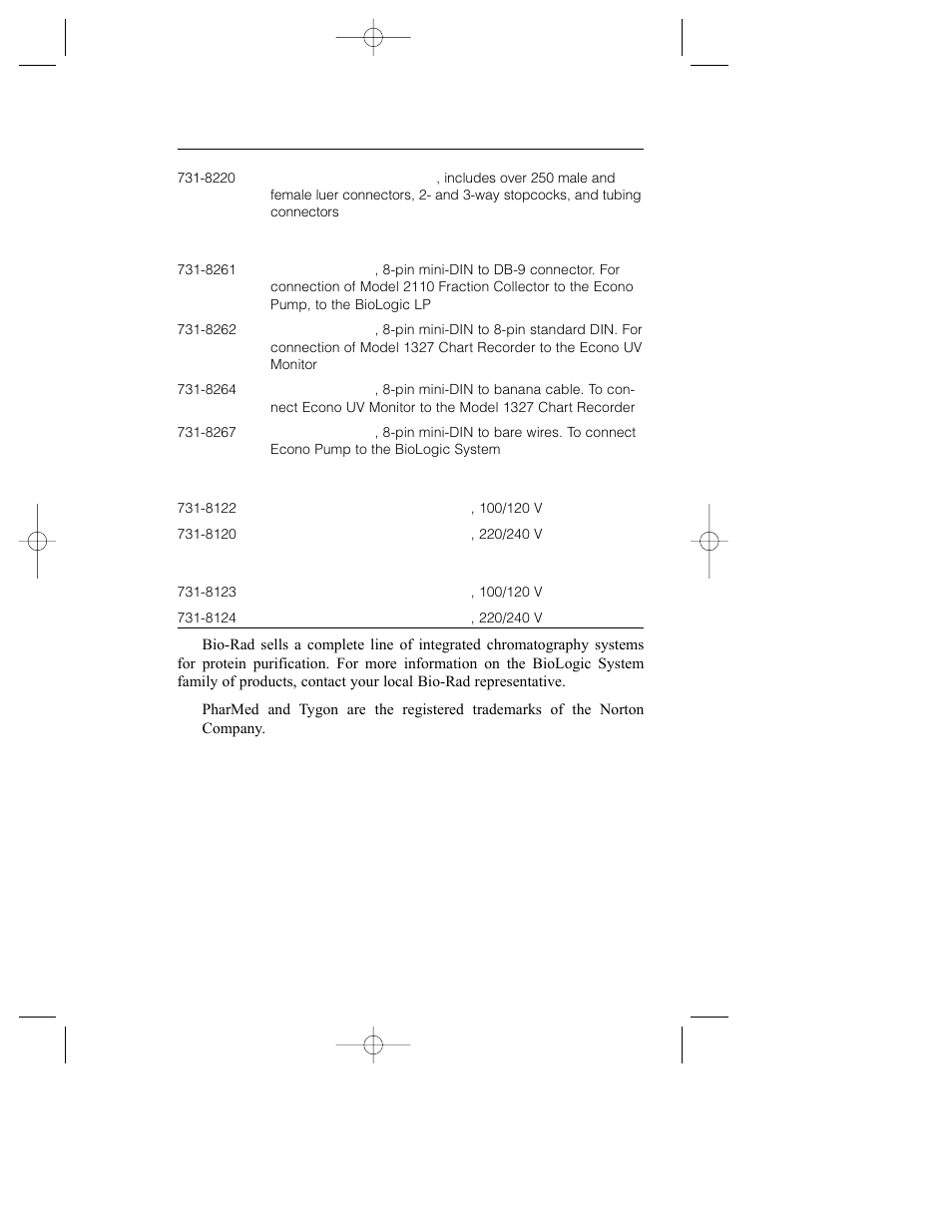 Bio-Rad Model EP-1 Econo Pump User Manual | Page 26 / 27