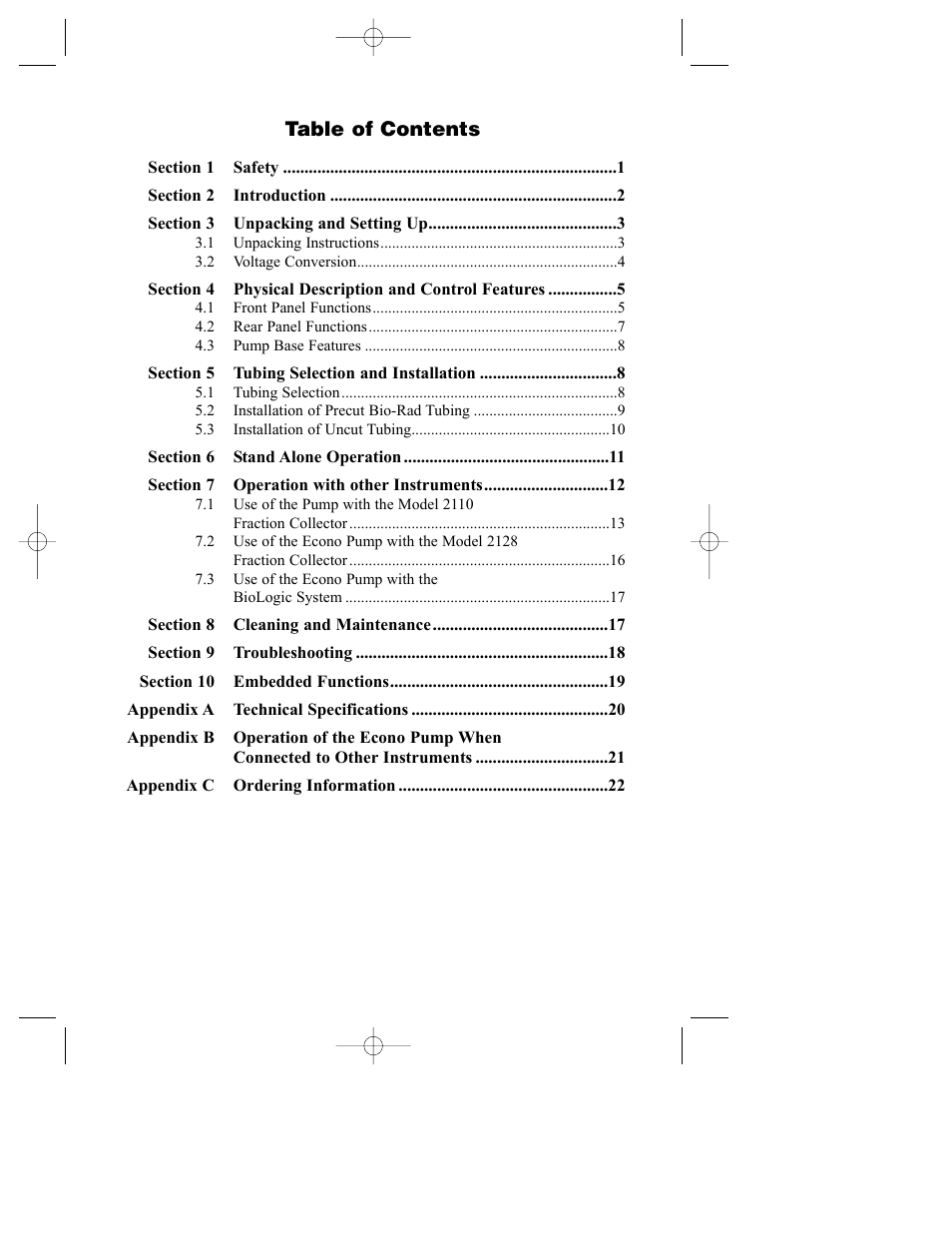 Bio-Rad Model EP-1 Econo Pump User Manual | Page 3 / 27