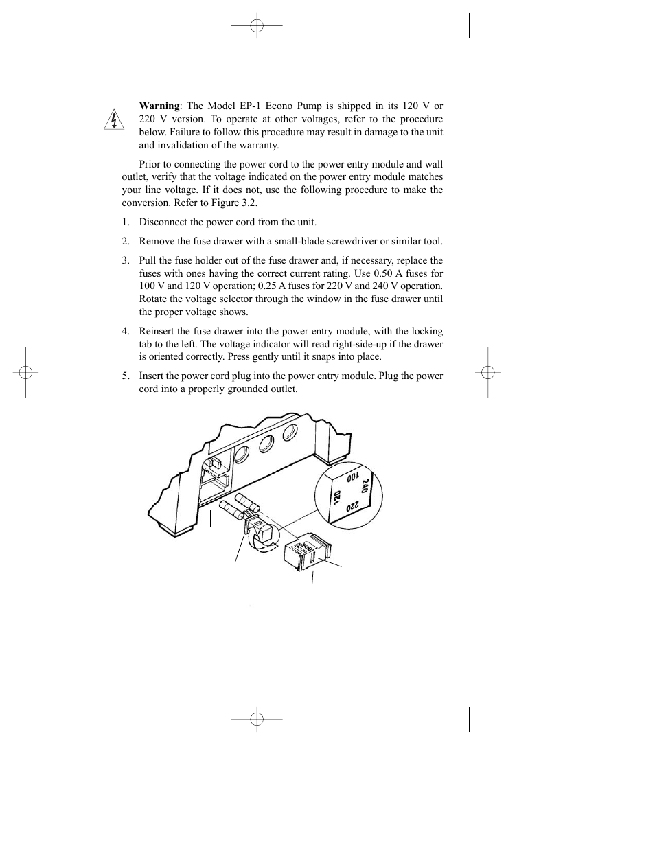 2 voltage conversion | Bio-Rad Model EP-1 Econo Pump User Manual | Page 7 / 27