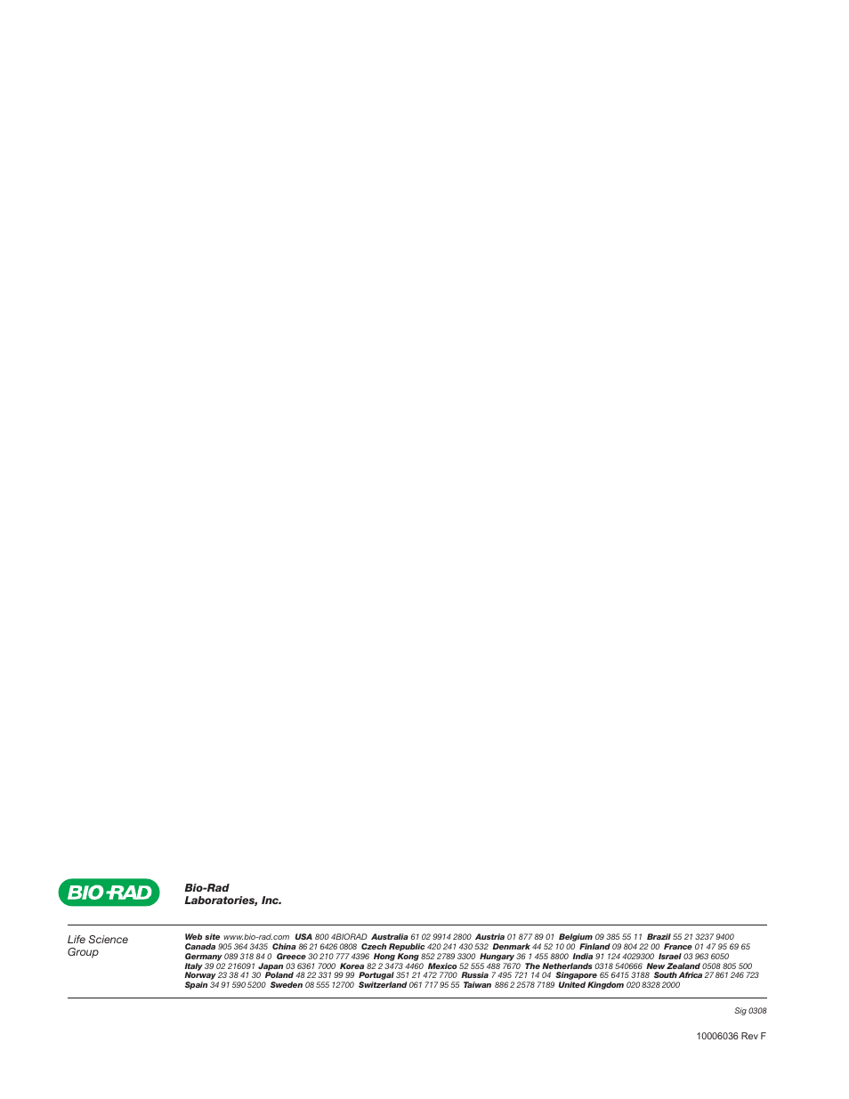 Bio-Rad Profinia™ Protein Purification Instrument User Manual | Page 224 / 224