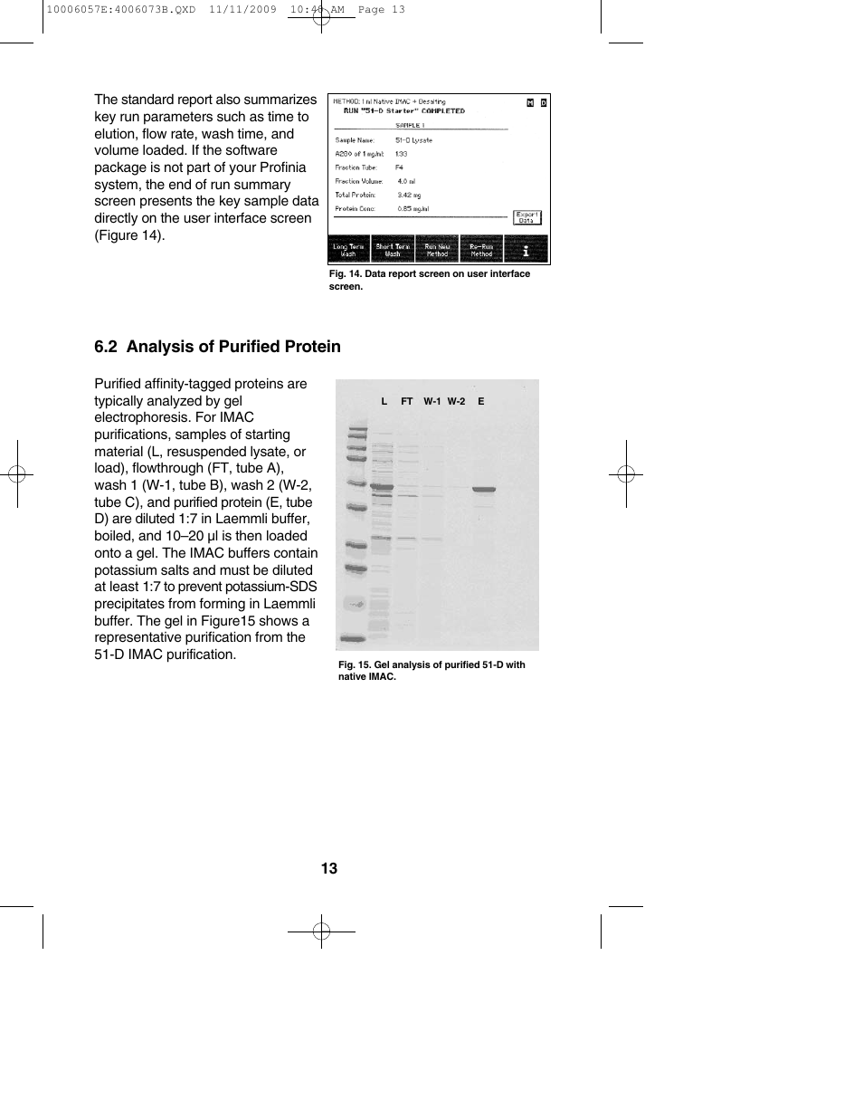 2 analysis of purified protein | Bio-Rad Profinia Protein Purification System Kits User Manual | Page 17 / 24