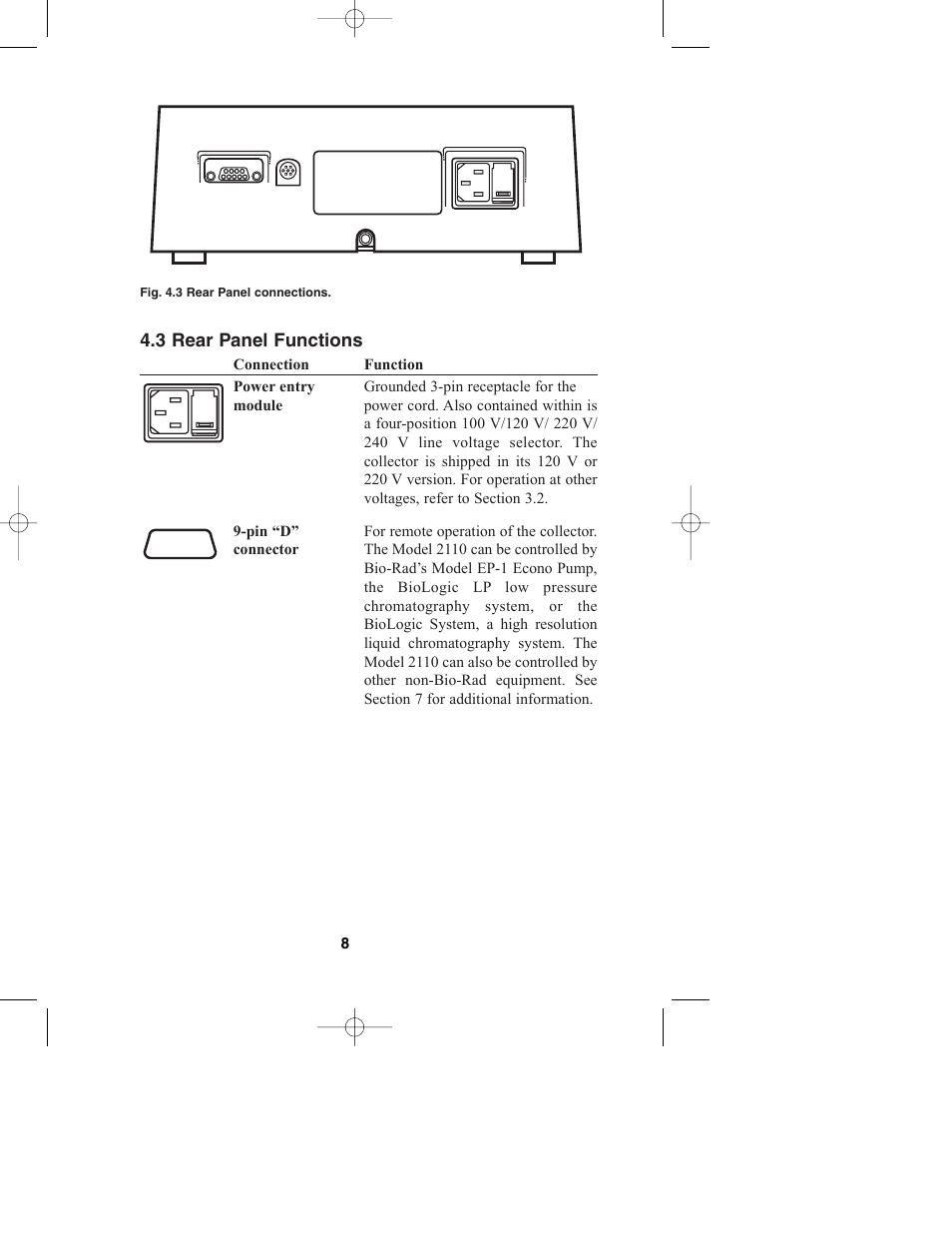 Bio-Rad Model 2110 Fraction Collector User Manual | Page 12 / 29