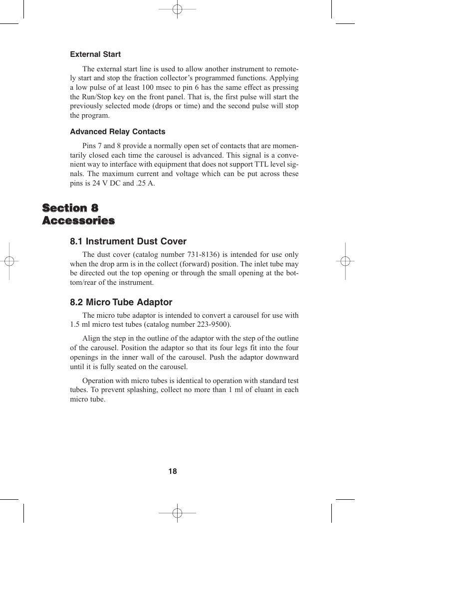 Bio-Rad Model 2110 Fraction Collector User Manual | Page 22 / 29