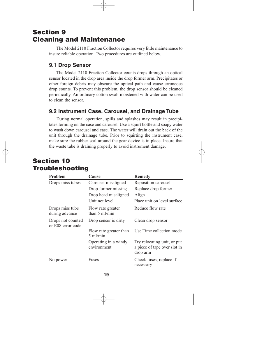 Bio-Rad Model 2110 Fraction Collector User Manual | Page 23 / 29