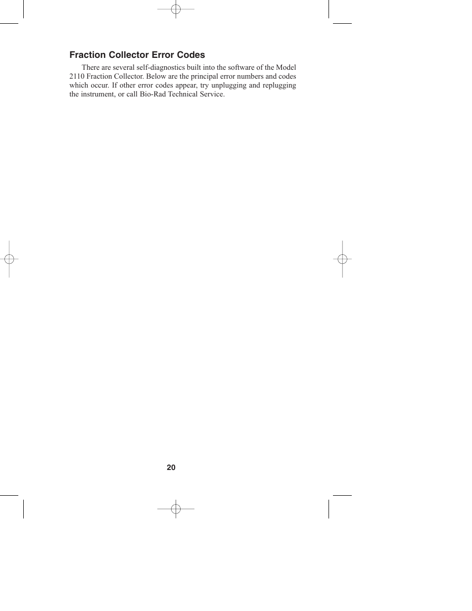 Bio-Rad Model 2110 Fraction Collector User Manual | Page 24 / 29