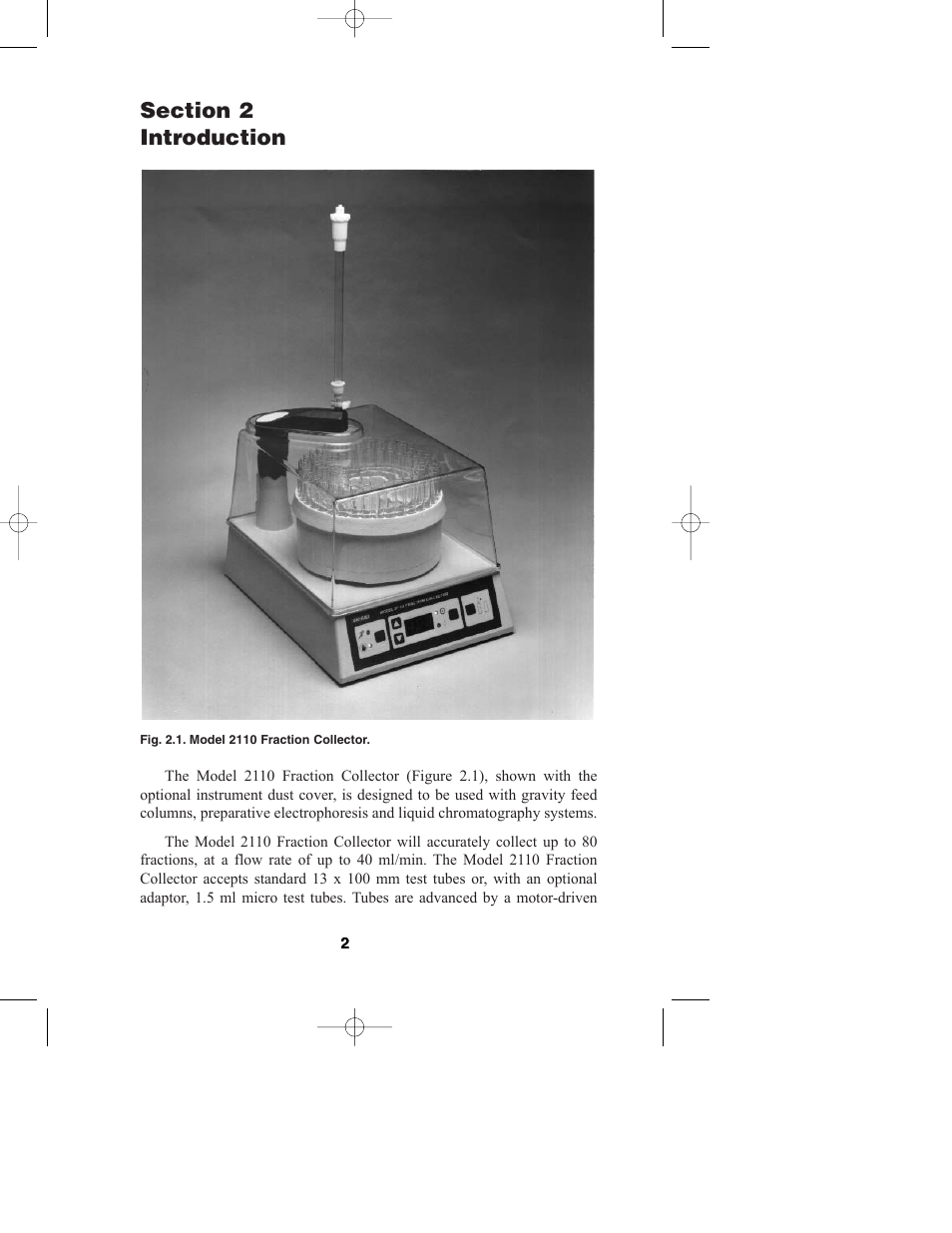 Bio-Rad Model 2110 Fraction Collector User Manual | Page 6 / 29