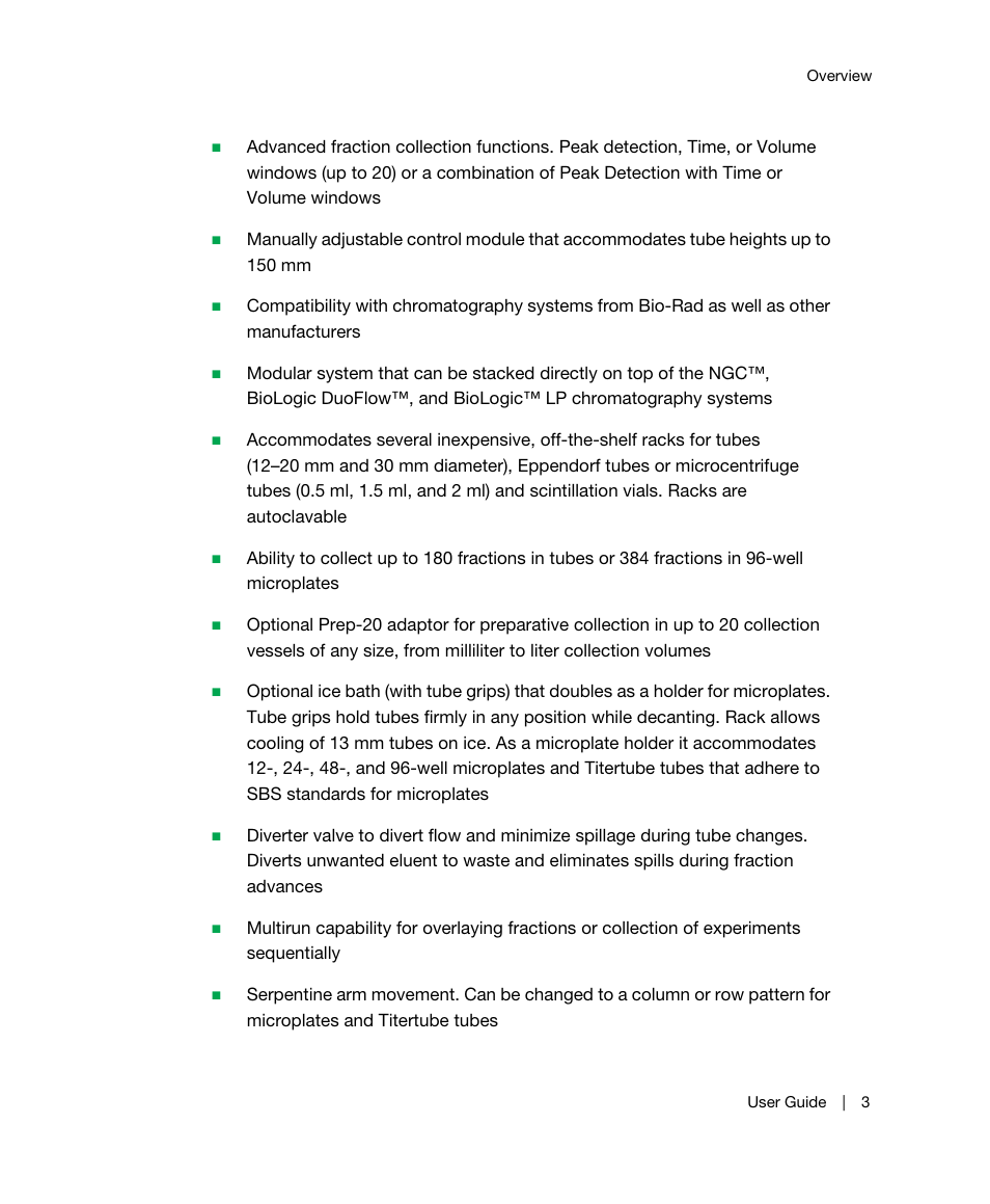 Bio-Rad BioFrac™ Fraction Collector User Manual | Page 11 / 106